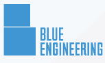 Blue Engineering “We make things stand up” logo