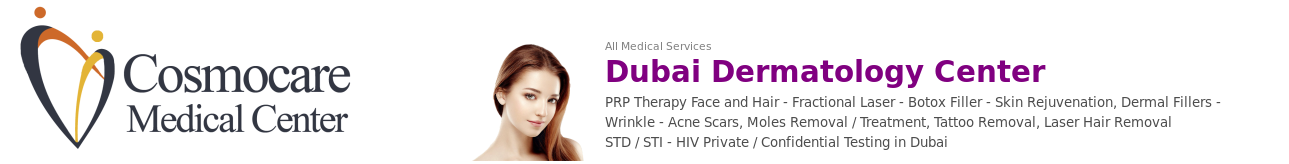 Cosmocare Dermatology PRP Therapy & STD Clinic Dubai logo