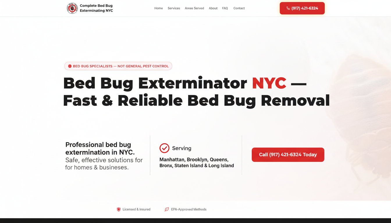 Complete Bed Bug Exterminating NYC logo