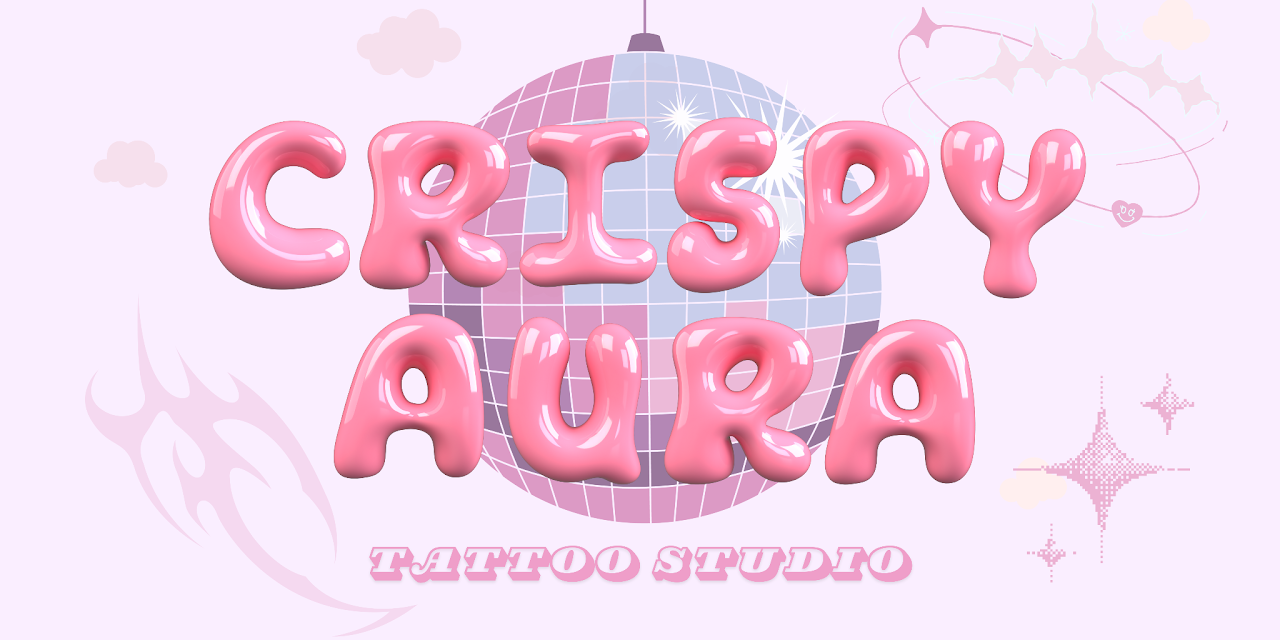 Crispy Aura Fine Line Tattoos & Tooth Gems logo