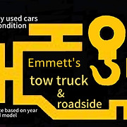 Emmett's tow truck and roadside service logo