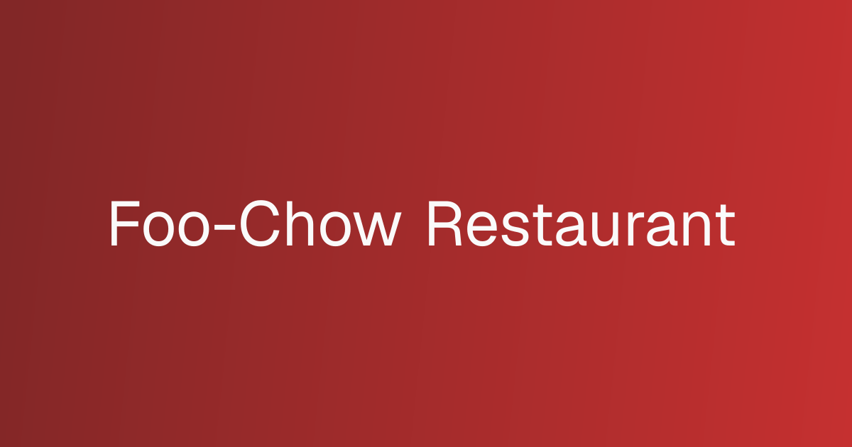 Foo-Chow Restaurant logo