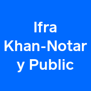 Ifra Khan, Notary Public logo