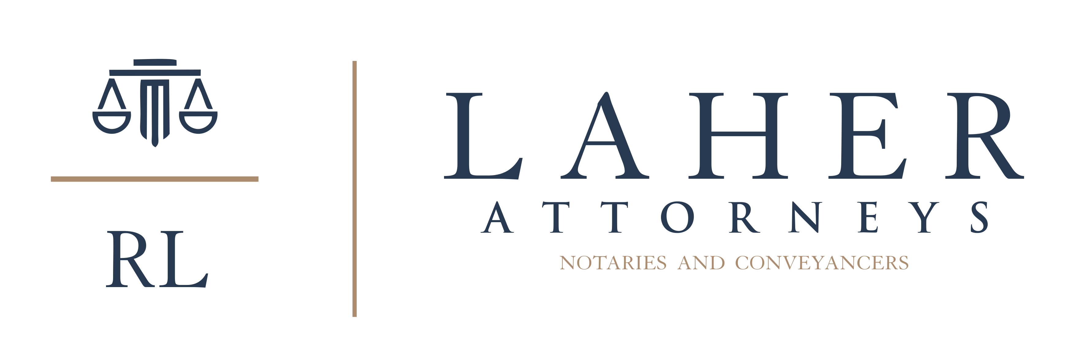 LAHER ATTORNEYS logo