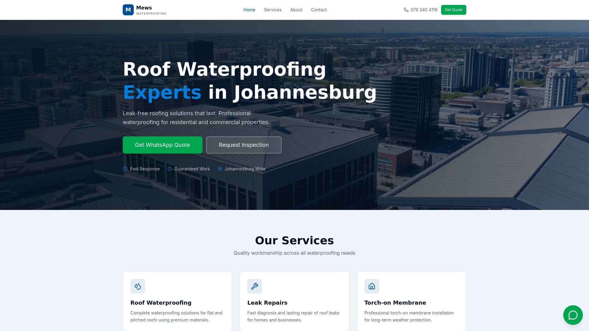 Mews Waterproofing Johannesburg logo
