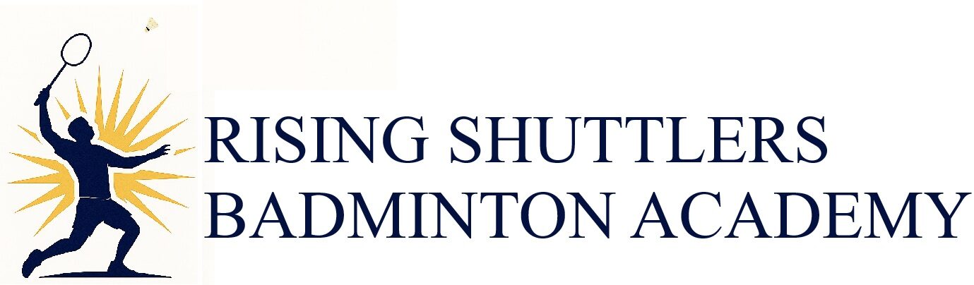 Rising shuttlers Badminton academy logo
