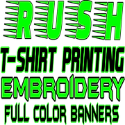 Rush T Shirt Printing Houston Screen Printing , Embroidery , Banner , DTF & More logo